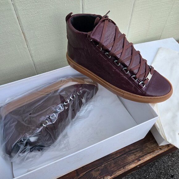 NWOB Balenciaga Arena High-Top Sneaker Acajou Fonce EU 40 US 9 - Picture 3 of 7